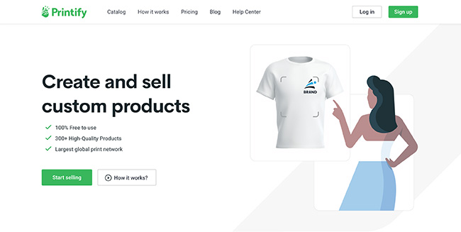 printify página de inicio - mejor dropshipping proveedores